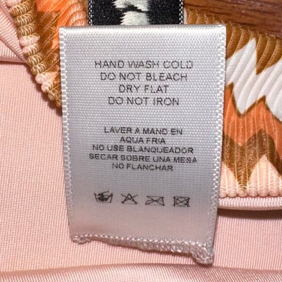 Dippin Daisys Mia Tie Side Cheeky Halter Zig Zag Stripe Bikini Set Size Large - Picture 8 of 16